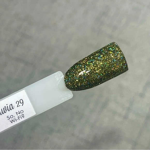 Sparkle & Co Green Holographic Glitter Nail Dip Powder IWIA 29 So No Wifi - Picture 2 of 9